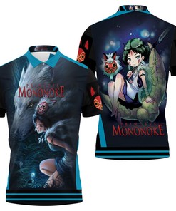 San And Moro-no-kimi Teamwork Princess Mononoke 3D All Over Print Polo Shirt