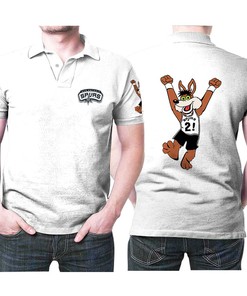 San Antonio Basketball Classic Mascot Logo Gift For Antonio Fans White 3D All Over Print Polo Shirt