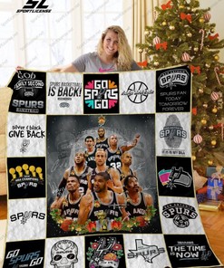 San Antonio Spurs Christmas Go Spurs Go Quilt Blanket