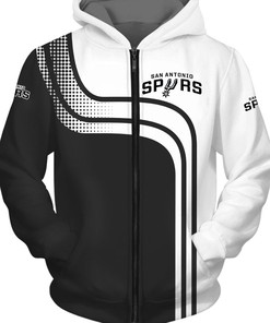 San Antonio Spurs Hoodie 3D Zip Hoodie for Fans