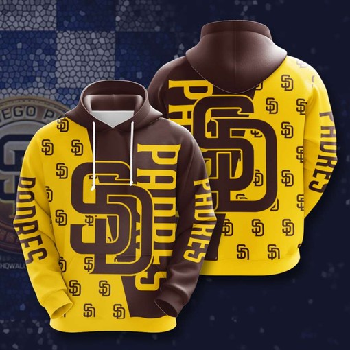 San Diego Padres Custom Sport All Over Print Hoodie 3D