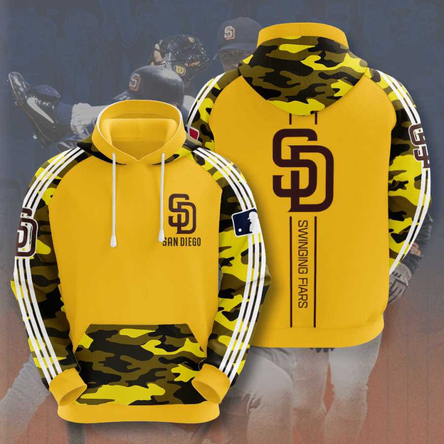 San Diego Padres Custom Sport All Over Print Hoodie 3D 1
