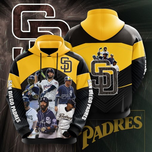 San Diego Padres Custom Sport All Over Print Hoodie 3D 3