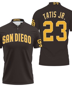 San Diego Padres Fernando Tatis Jr 23 Mlb 2020 Brown 3D All Over Print Polo Shirt