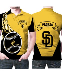 San Diego Padres Mlb Baseball Team Logo Lovers 3D All Over Print Polo Shirt