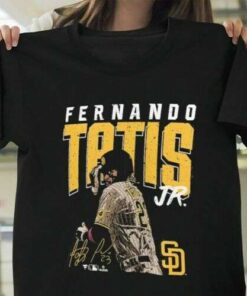 San Diego Padres Player Fernando Tatis Jr Signatures 2021 Baseball Team T-Shirt