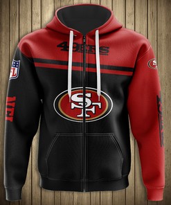 San Francisco 49Ers 3D Skull Hoodie Pullover Zip Hoodie for Fans