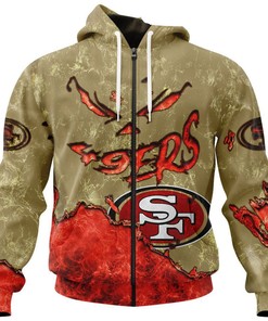San Francisco 49Ers Hoodie 3D Devil Eyes Gift for Fans