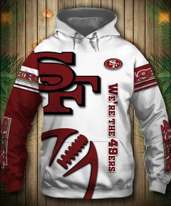 San Francisco 49Ers Hoodie 3D Graphic Balls Zip Hoodie Pullover