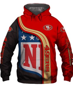 San Francisco 49Ers Hoodie 3D Pullover Zip Hoodie Nfl for Fans