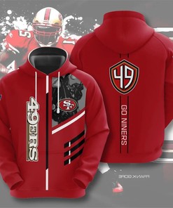 San Francisco 49Ers Hoodie 3D Zip Hoodie 3 Lines Graphic Gift for Fans