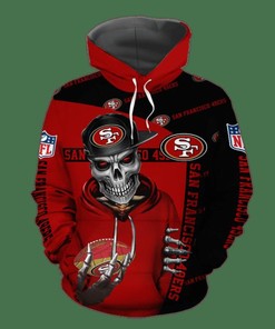 San Francisco 49Ers Hoodie 3D Zip Hoodie Cute Death Gifts for Fans