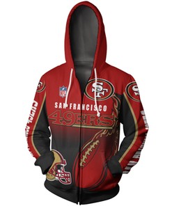 San Francisco 49Ers Hoodie 3D Zip Hoodie Cute Flame Balls Graphic Gifts for Fans
