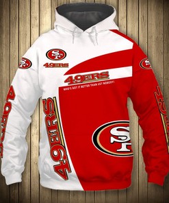 San Francisco 49Ers Hoodie 3D Zip Hoodie Pullover Gift for Fans