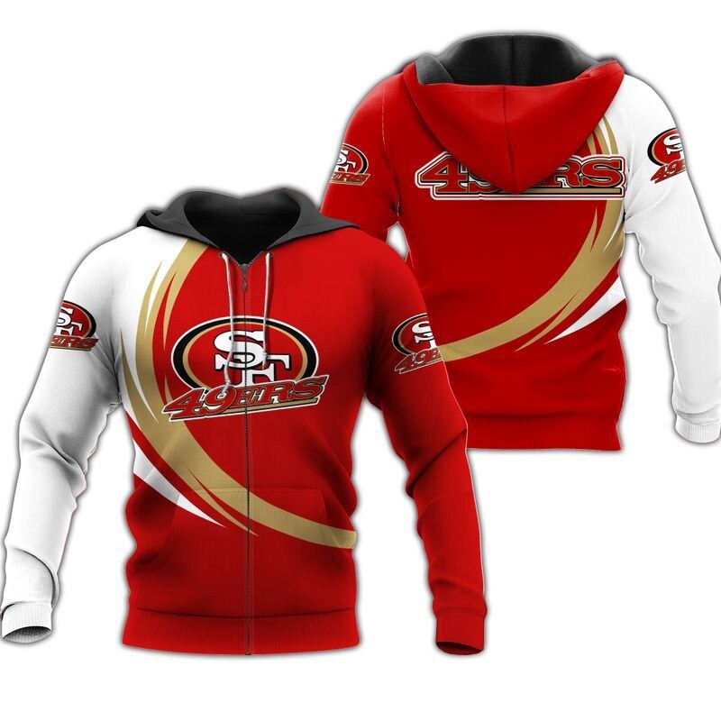 San Francisco 49Ers Hoodie Curve Graphic Gifts for Fans - Image 2