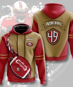 San Francisco 49Ers Hoodie Flame Balls Graphic Gift for Fans