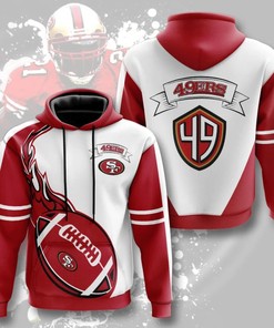 San Francisco 49Ers Hoodie Flame Balls Style #1 Graphic Gift for Fans