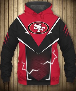 San Francisco 49Ers Hoodie Lightning Graphic Gifts for Fans