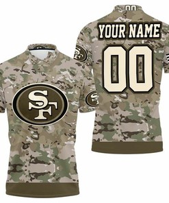 San Francisco 49ers Camouflage Veteran 3d Personalized 3D All Over Print Polo Shirt