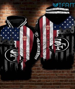 San Francisco 49ers Hoodie 3D Broken USA Flag 49ers Gift