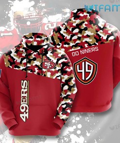 San Francisco 49ers Hoodie 3D Camo Go Niners 49ers Gift