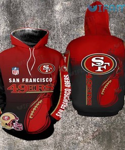 San Francisco 49ers Hoodie 3D Fire Football 49ers Gift