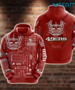San Francisco 49ers Hoodie 3D Football Field 49ers Gift