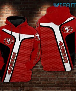 San Francisco 49ers Hoodie 3D Hexagon Pattern 49ers Gift