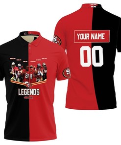 San Francisco 49ers Legends Signed Personalized 3D All Over Print Polo Shirt