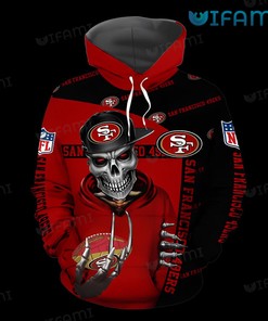 San Francisco 49ers Skull Hoodie 3D 49ers Gift