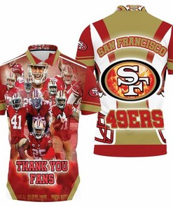 San Francisco 49ers Super Bowl 2021 Nfc West Division Thank You Fans 3D All Over Print Polo Shirt