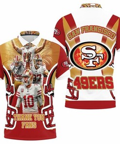 San Francisco 49ers Thank You Fan 3D All Over Print Polo Shirt