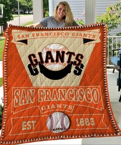 San Francisco Giants Baseball Quilt Blanket Bedding Set Great Customized Blanket Gifts For Birthday Christmas Thanksgiving