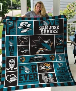San Jose Sharks Home Sweet Home Quilt Blanket Bedding Set Great Customized Blanket Gifts For Birthday Christmas Thanksgiving