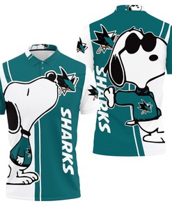 San Jose Sharks Snoopy Lover 3d Printed Polo Shirt All Over Print Shirt 3d T-shirt