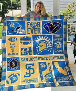 San Jose State Spartans V1 Quilt Blanket Bedding Set