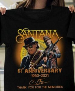 Santana 61St Anniversary Rock Tour Music T-Shirt