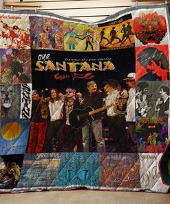 Santana Lp Albums Quilt Blanket Bedding Set for Home Décor