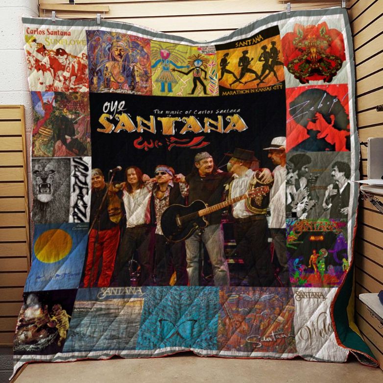Santana Lp Albums Quilt Blanket Bedding Set for Home Décor