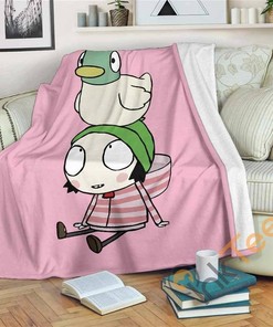 Sarah And Duck Premiums Sherpa Fleece Blanket Gifts for Family, for Couple