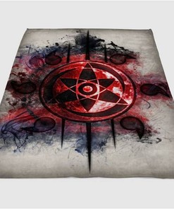 Sasuke Rinnegan Sherpa Fleece Blanket Gifts for Family, for Couple