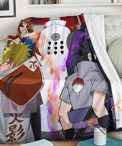 Sasuke and Naruto Sherpa Fleece Blanket Gifts for Family, for Couple