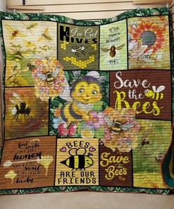 Save The Bees I've Got Hives Quilt Blanket Bedding Set Great Customized Blanket Gifts For Birthday Christmas Thanksgiving