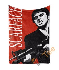 Scarface Sherpa Fleece Blanket Gifts for Family, for Couple