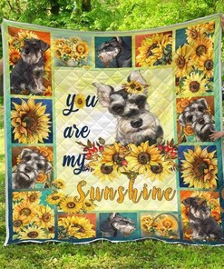 Schnauzer Dog Quilt Blanket Bedding Set