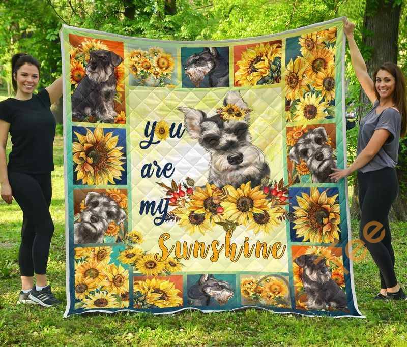 Schnauzer Dog Quilt Blanket Bedding Set