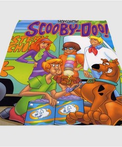 Scooby Doo Cartoon Network Sherpa Fleece Blanket Gifts for Family, for Couple