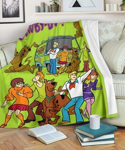 Scooby Doo Green Fleece Blanket Gift For Fan, Quilt Blanket Bedding Set Gift76