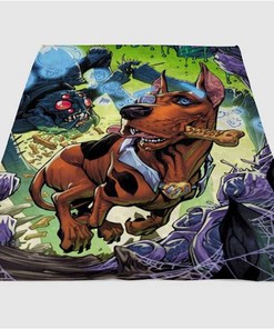 Scooby Doo Zombie Sherpa Fleece Blanket Gifts for Family, for Couple