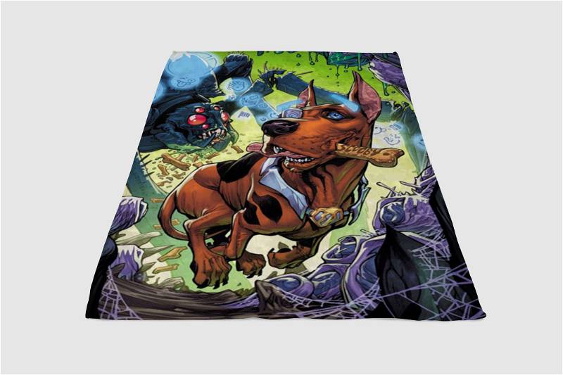 Scooby Doo Zombie Sherpa Fleece Blanket Gifts for Family, for Couple